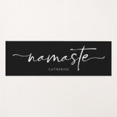 Namaste Script Writing Black and White Custom Yogamatte (Vorderseite (Horizontal))