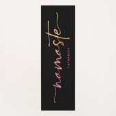 Namaste Script Writing Gradient Custom Exercise Yogamatte (Vorderseite)