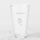 Namaste Simple Black Om Symbol Glas (Rückseite)