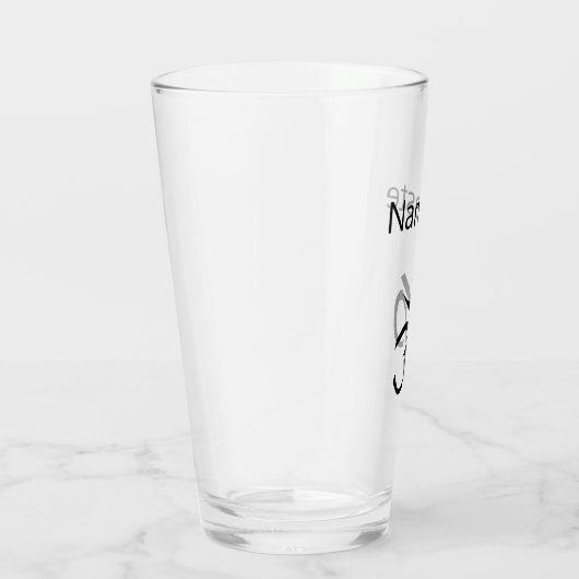 Namaste Simple Black Om Symbol Glas (Rechts)