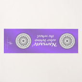 Namaste Sober Behins the Wheels Lila Yogamatte (Vorderseite (Horizontal))