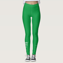 Namaste Sober Driving Green Leggings