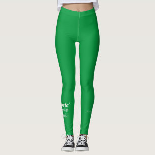 Namaste Sober Driving Green Leggings