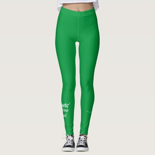 Namaste Sober Driving Green Leggings (Vorderseite)