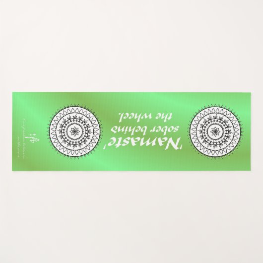 Namaste Sober Driving Green Yogamatte (Vorderseite (Horizontal))