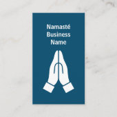 Namasté stellt Logo-Visitenkartenvorlage zusammen Visitenkarte (Vorderseite)