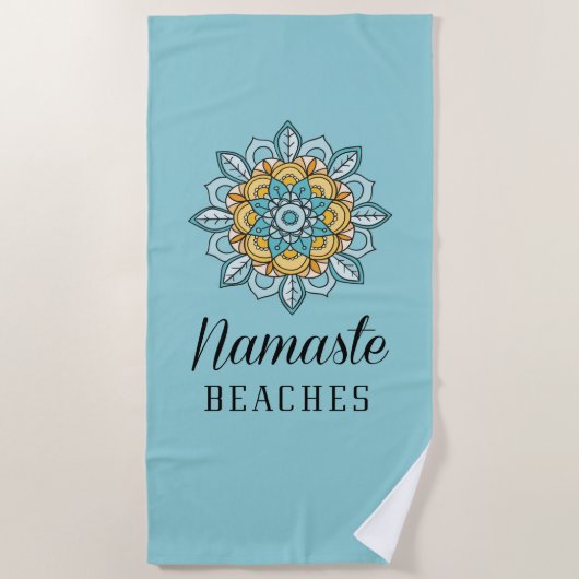Namaste Strände Strandtuch (Vorderseite)