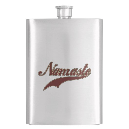 Namaste Stylish Red Burgundy Flachmann (Vorderseite)