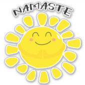 Namaste Sun Gebet Niedlicher Cartoon Aufkleber (Vorderseite)
