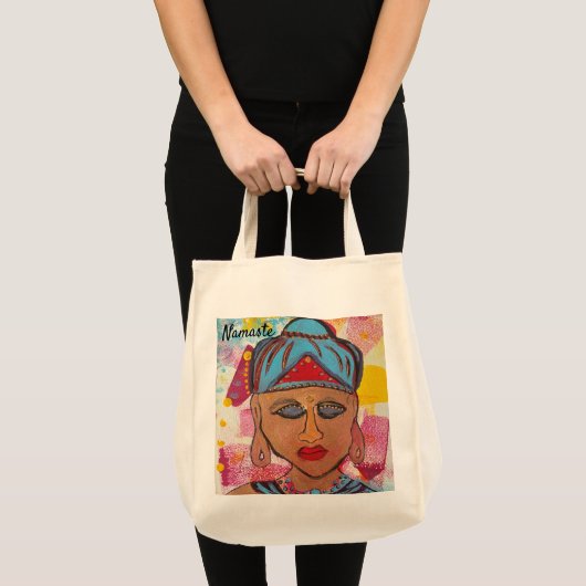 Namaste Tote Bag Tragetasche (Vorderseite (Produkt))