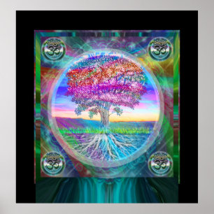Namaste Tree of Life Poster