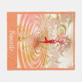 Namaste Tree of Life Yoga Spirituelle metaphysisch Fleecedecke (Vorderseite (Horizontal))