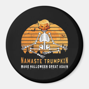 Namaste Trumpkin macht Halloween Great wieder Medi Magnet