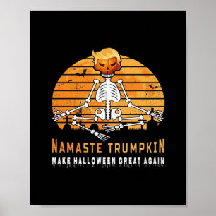 Namaste Trumpkin macht Halloween Great wieder Medi Poster