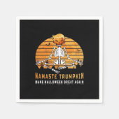 Namaste Trumpkin macht Halloween Great wieder Medi Serviette (Vorderseite)