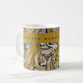 Namaste Typografie Swirl Muster Kaffeetasse (Vorderseite Links)