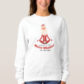 Namaste und Merry Was Funny Yoga Weihnachten Sweatshirt (Vorderseite)