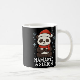 Namasté und Schlitten Weihnachten Yoga Panda Desig Kaffeetasse