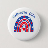 Namaste USA Patriotic Rainbow Button (Vorderseite)
