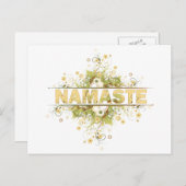 Namaste Vintag Floral Postkarte (Vorne/Hinten)