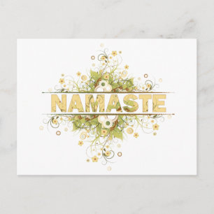 Namaste Vintag Floral Postkarte