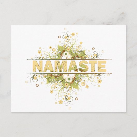 Namaste Vintag Floral Postkarte (Vorderseite)