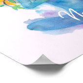 Namaste Wasserfarbe Meditation mit Text Poster (Ecke)