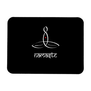 Namaste - weiße Sanskrit Art Magnet