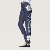 Namaste weißer Lotos-Blumen-Yoga Leggings (Links)
