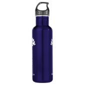 Namaste Whit Lotus Blume Moderner Personalisierter Edelstahlflasche (Vorderseite)