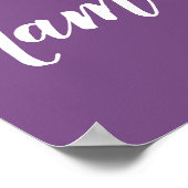 Namaste White Lotus & Lila Yoga Poster (Ecke)