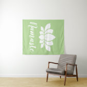 Namaste White Lotus Yoga Wandteppich (Beispiel (Horizontal))