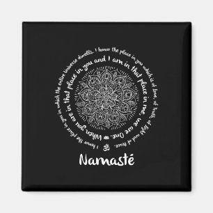 Namaste Wir Sind Eins Meditation Sprüche Mandala Y Magnet