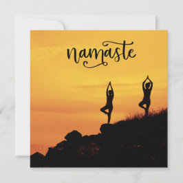 Namaste Woman Modern Spiritual Meditation Yoga Karte