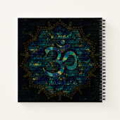 Namaste Word Art mit OM Symbol Notizblock (Rückseite)