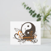 Namaste Yin Yang Postkarte (Stehend Vorderseite)