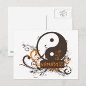 Namaste Yin Yang Postkarte (Vorne/Hinten)