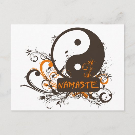 Namaste Yin Yang Postkarte (Vorderseite)