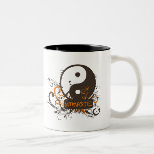 Namaste Yin Yang Zweifarbige Tasse