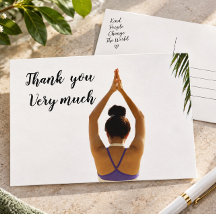 Namaste Yoga Frau hebt Hand Danke