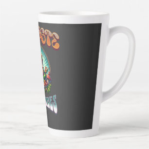 Namaste Yoga Frosch psychedelische Retro-Kunst Milchtasse