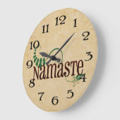 Namaste Yoga Große Wanduhr (Winkel)
