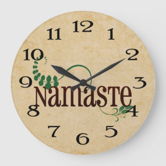 Namaste Yoga Große Wanduhr