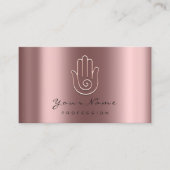 Namaste Yoga Hand Rose Gold Logokarte Terminkarte (Vorderseite)