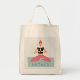 Namaste Yoga Illustration Niedlich Tote Bag Tragetasche