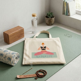 Namaste Yoga Illustration Niedlich Tote Bag Tragetasche