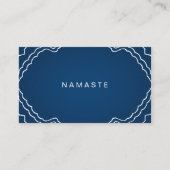 Namaste Yoga Instructor Navy Blue Simple Visitenkarte (Vorderseite)