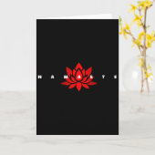 Namaste Yoga  Karte (Gelbe Blume)