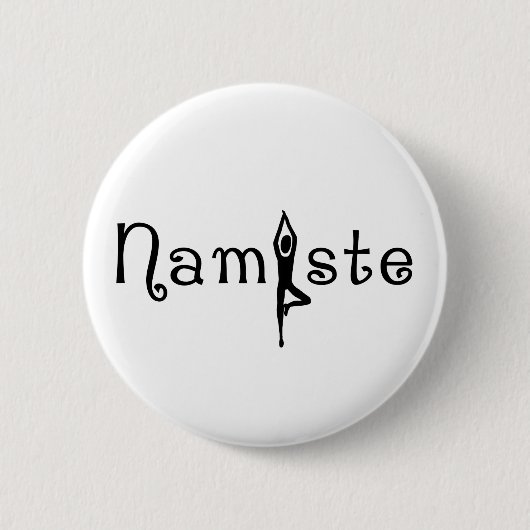 Namaste Yoga-Knopf Button (Vorderseite)