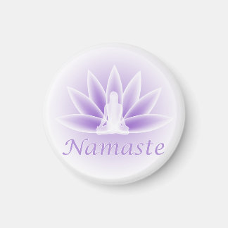 Namaste Yoga Lotus Blume Violet Magnet